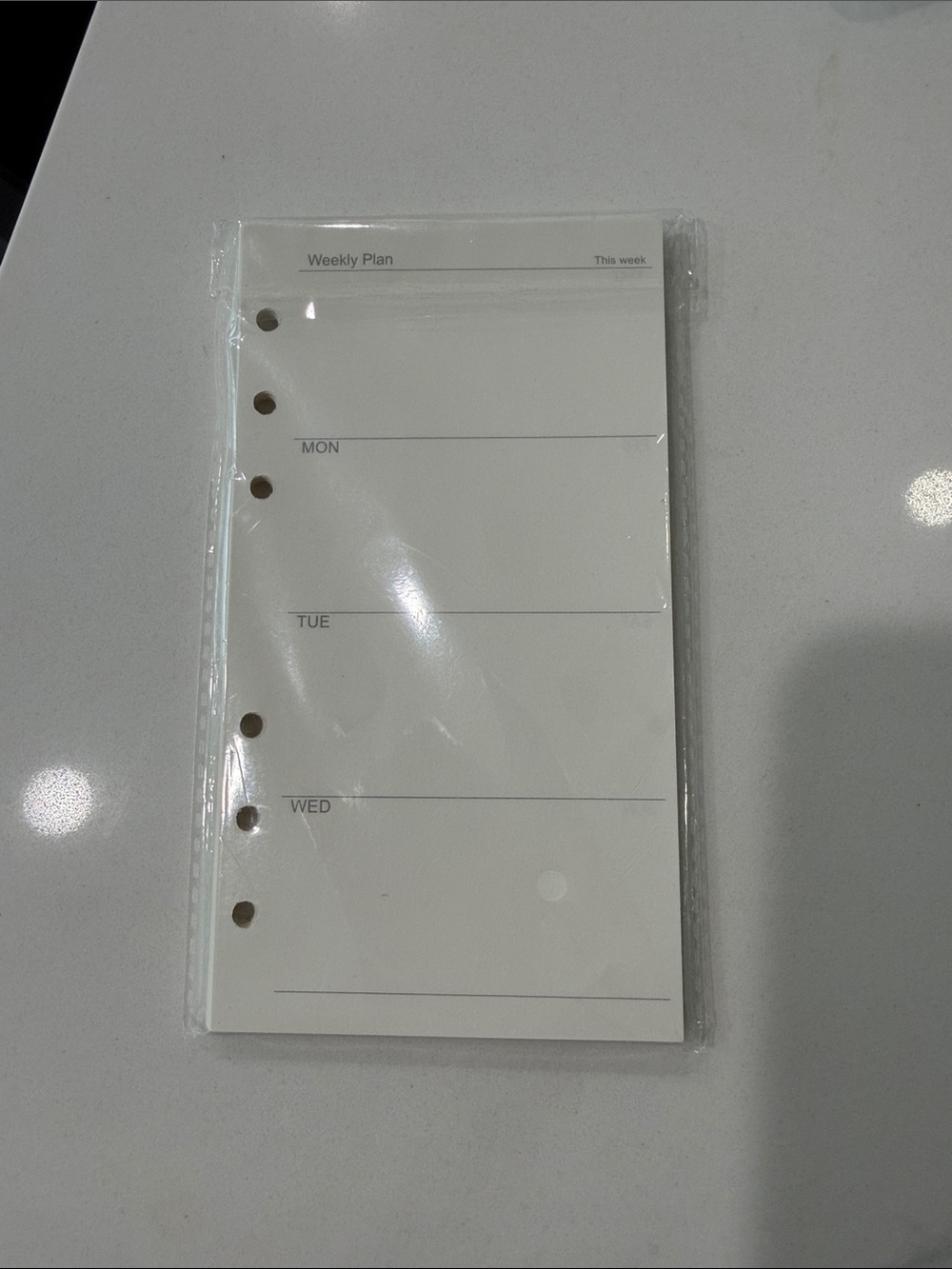 Weekly Planner Inserts - 3-Hole Refill